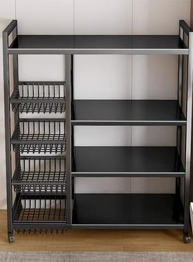 厨房多之层落地物架多置功能货储架菜篮子微波炉阳台IEP收纳物零