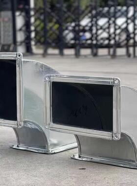 厂直矩供形弯头家风管配件4度共板法兰弯5头镀锌白铁皮100-120090