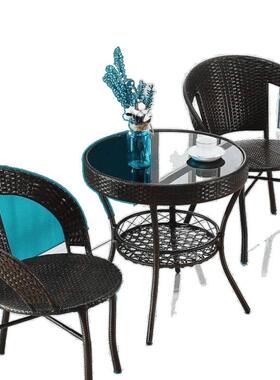 户外椅靠背椅椅台子阳休家闲桌椅庭藤椅三件套小编XYJ织茶几桌院用