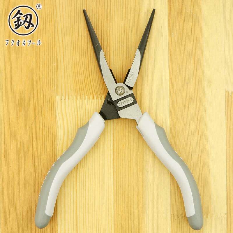 福冈工具 工业级省力尖嘴钳8寸针嘴钳电工专用工具夹持钳 FO-1025