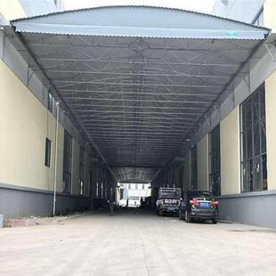 州大跨度仓库通道架电动动推拉棚工厂空轨道伸缩雨篷移仓库棚楼苏