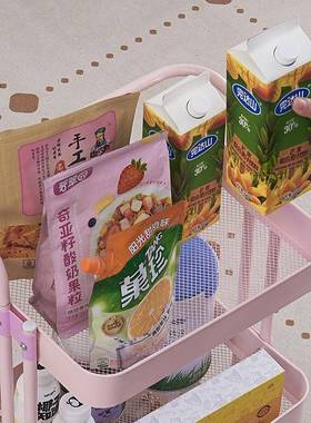 可推动置物架厨房四层收调纳架KUG蔬菜料婴移儿用品卧室客厅储物