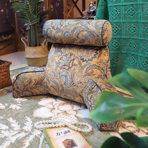 66D美式床靠枕颈护腰靠垫飘窗台头P老人孕妇喂奶沙发护加高大美式