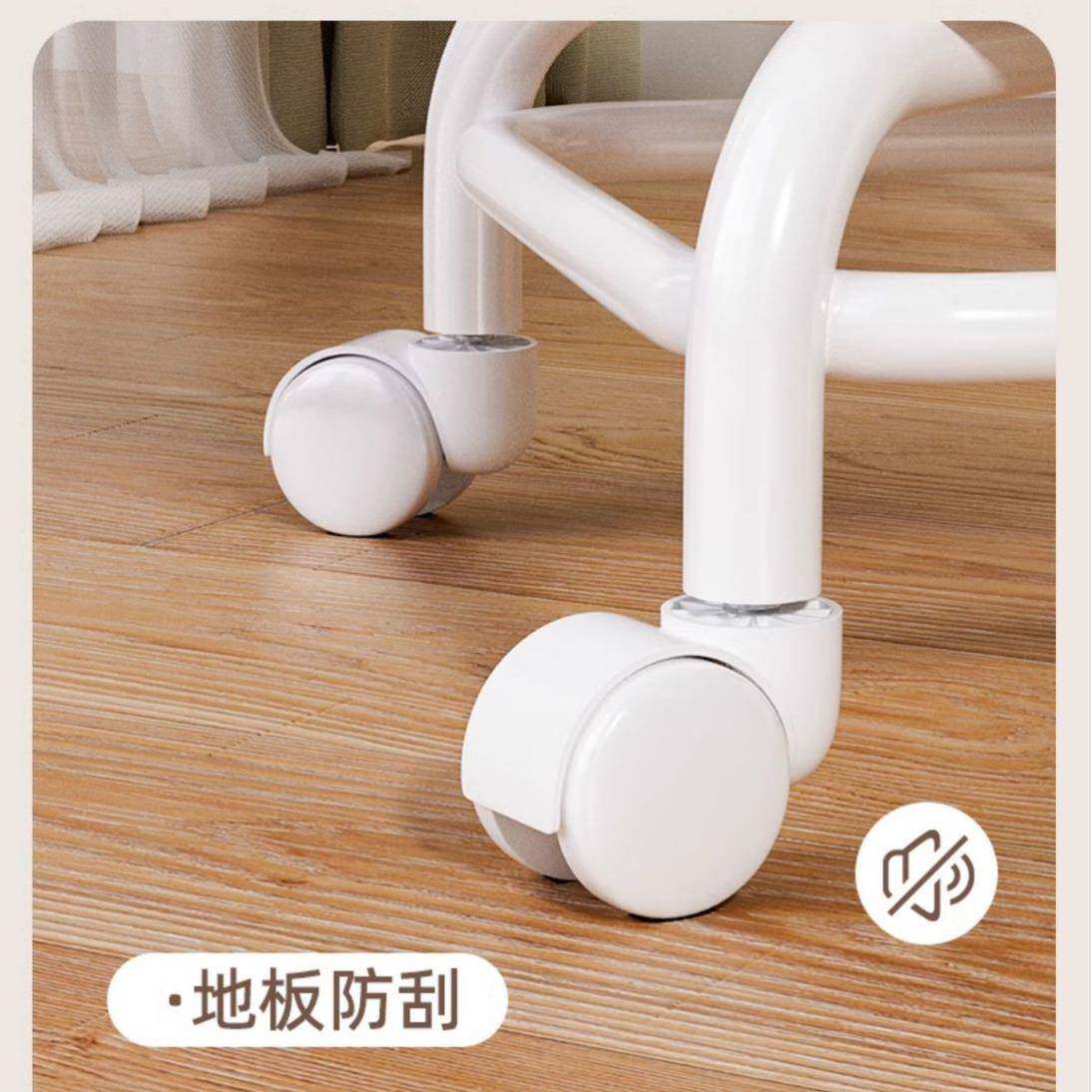 靠万向小凳子家用客厅移动沙发凳儿童滑轮844矮轮凳背软包意云创朵凳