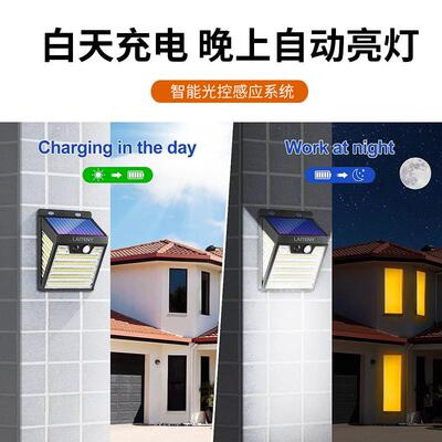 太阳能壁灯防水庭门户HDL24111外院家用大口人体感室应外阳台免打