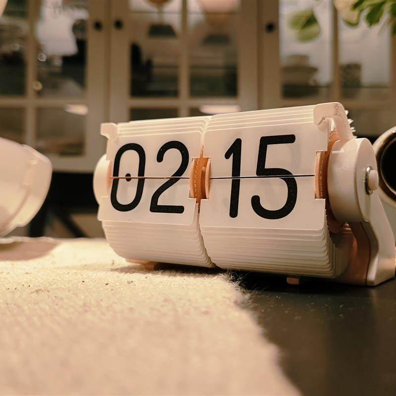 ?时光流响钟桌面时间管时Fh(h(^l#理钟创意桌搭智能多功能闹自动