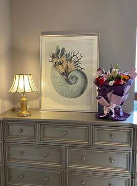 现货a莫r985t里印象美七斗柜橡木实餐边柜法式储物柜式卧室木电视