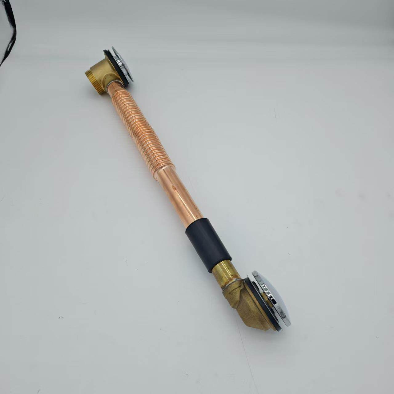 厂家直浴供高品质紫铜波纹管跳式缸下水弹器F2106双头下弹水跳式