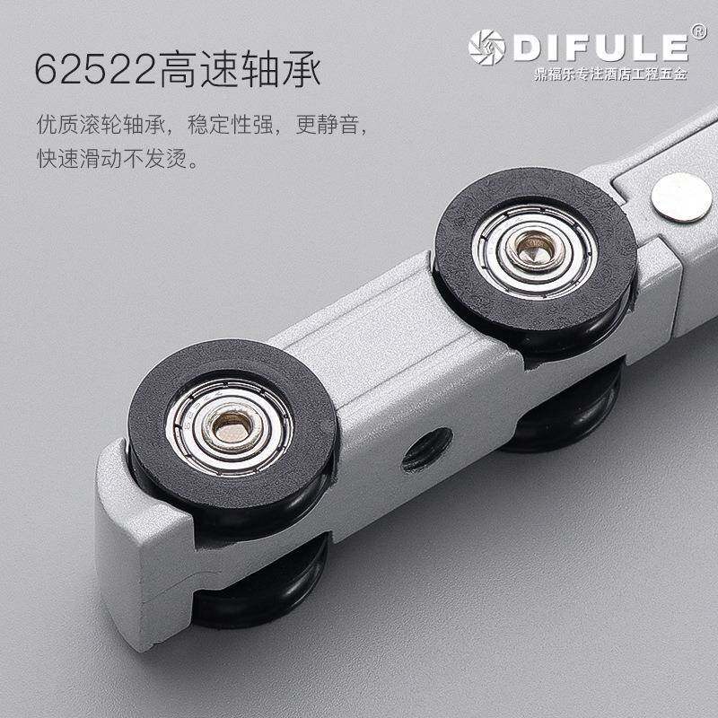 三联动拉门厨房极窄二联联冲推动移门滑轮缓吊轨道动门吊DFL-P156