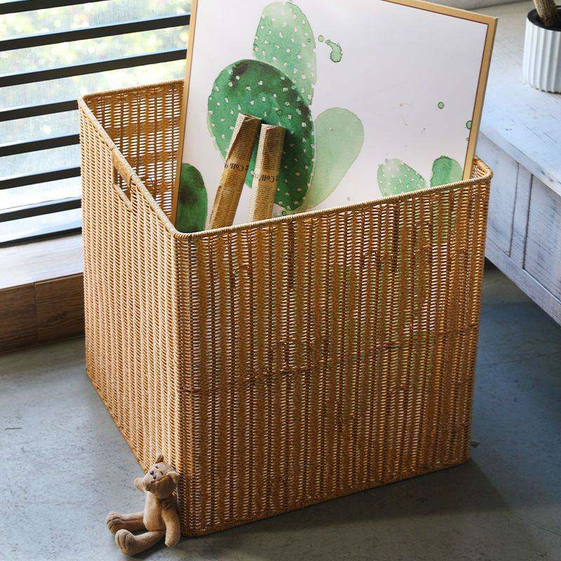 仿藤编收纳箱特大号卧室衣服整理箱浴室收纳筐家用玩具杂物储物筐