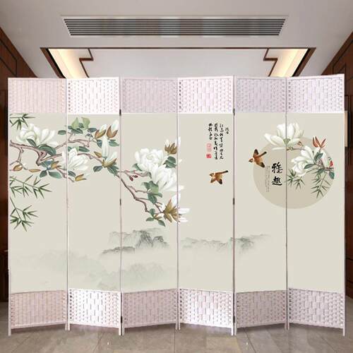 屏约风隔断简现代客985厅可叠移动推拉卧遮挡小户型折进门室玄关