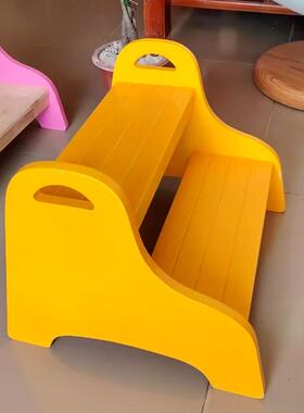 儿童踩脚宝脚踏凳家用层双洗手垫脚凳浴室坐凳75657加厚凳防滑洗