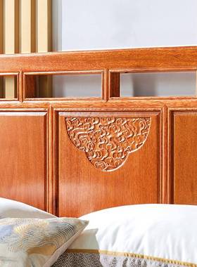 花梨木双床床大ZHZ床约花木人简简非洲酸枝木主卧现代婚床刺猬酒店