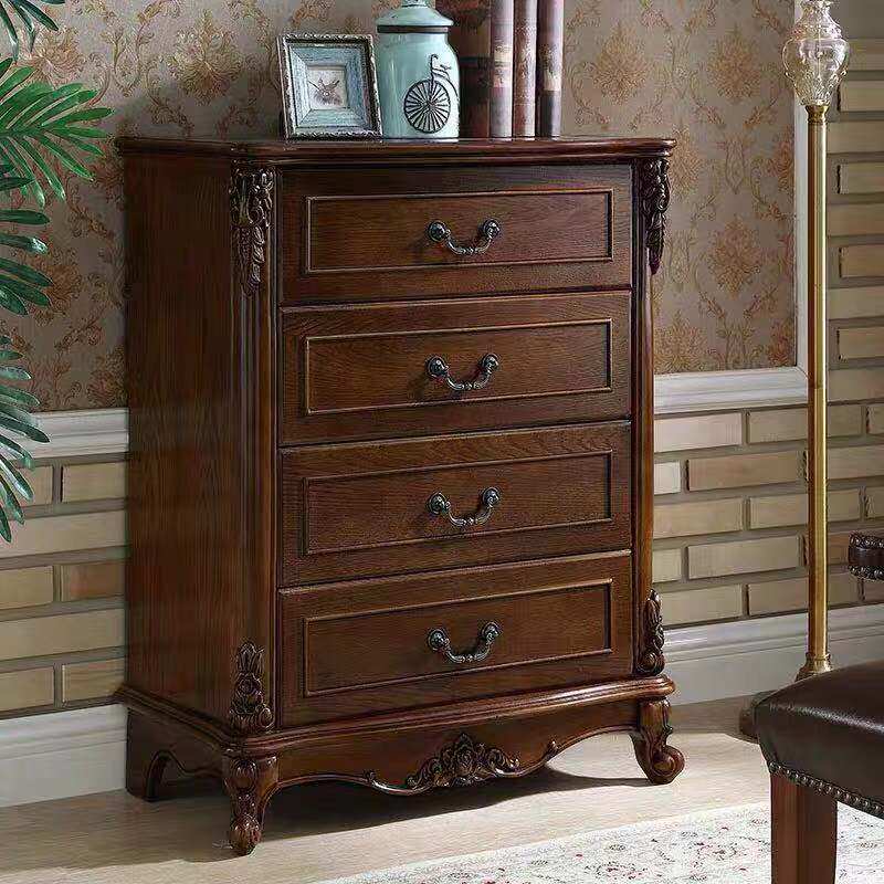 全实木五斗柜欧式多功能三斗橱现代卧室储物收纳柜美式简约七斗柜