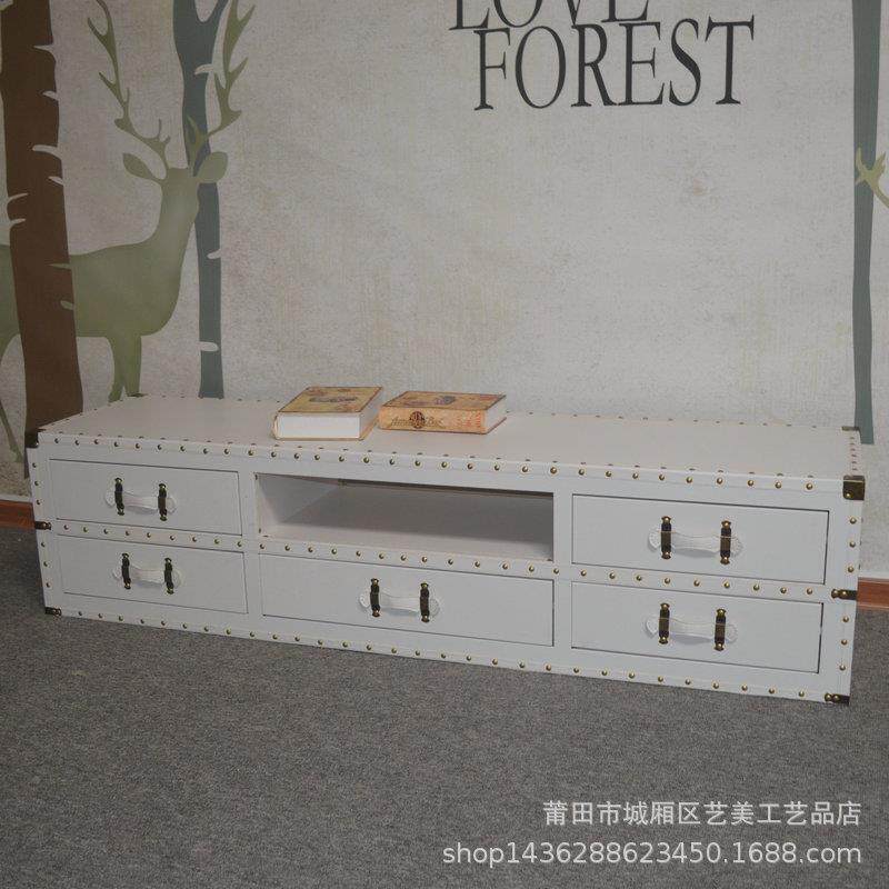 村美式乡简易茶几电视柜组合简做约现代客厅820田园复旧家用古电