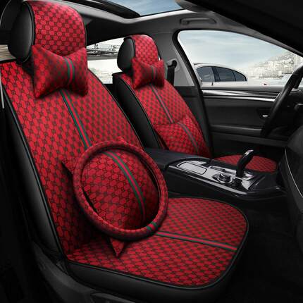 新款汽厂车坐垫四销季通用亚麻途胜时车座套家517尚直WH-1