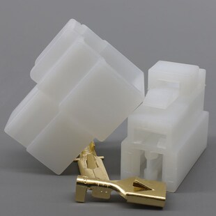 6.2汽车接插件4P对插电线连接器端子塑壳接线connector公母接头