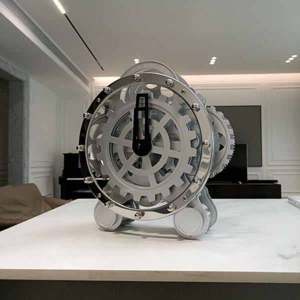 妙刻客厅钟欧式座钟 双脚齿轮旋转钟创意钟表时钟 不锈钢装饰表,家居饰品,座钟,淘宝优惠券,粉丝福利购,淘宝优惠卷