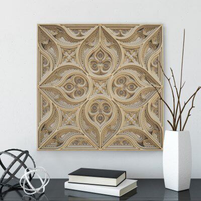 梯木叠雕-玫瑰|创意墙面家居软装饰立体工艺术木质北欧壁饰礼品画