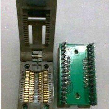 全镀金进口FP28适配器SOP28转DIP28烧录IC测试座子西尔特RF周立功