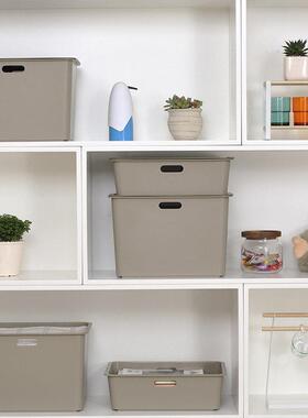 茶花收纳箱塑料储物整理箱家居文件收纳盒 大号 文件整理箱2887