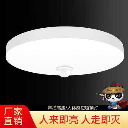 led人体感应吸顶灯入户灯雷达楼道过道走廊楼梯车库灯智能感应