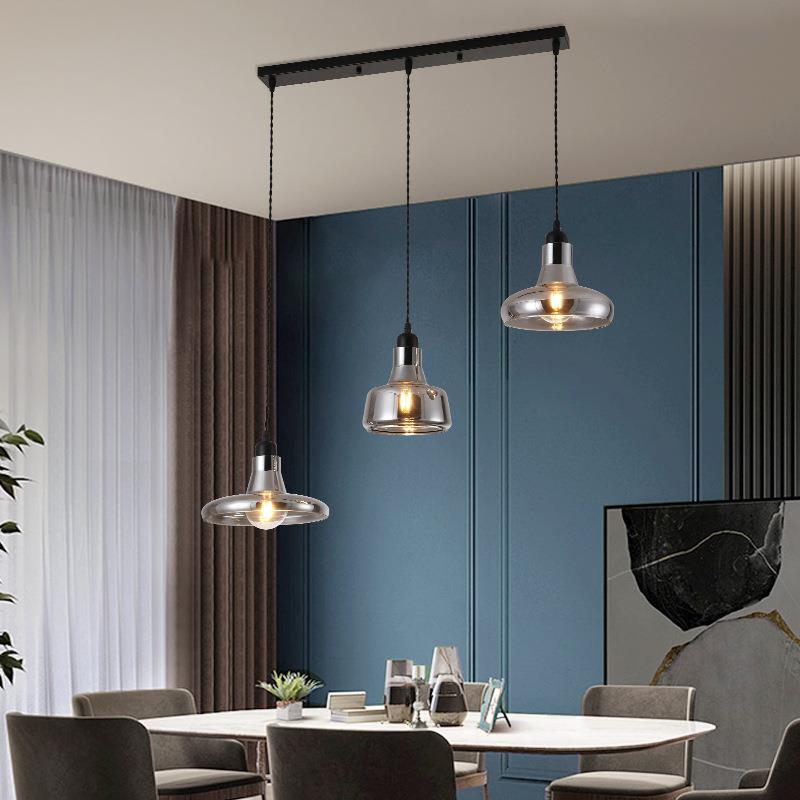 北欧个性玻璃餐厅吧台单头吊灯 酒吧吊灯创意咖啡厅简约灯具