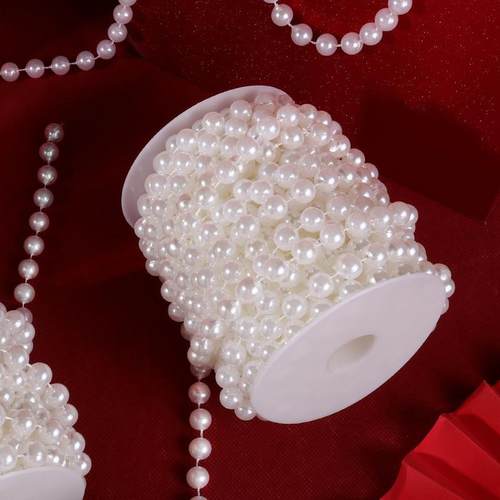 结婚用品新款婚礼装饰仿真珍珠串成品公主亭挂饰婚庆场景布置道具