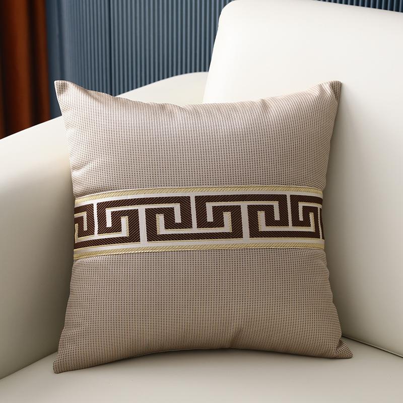 71TX新中式沙发抱枕夏季冰丝透气靠枕套家用客厅靠垫腰枕床头大靠