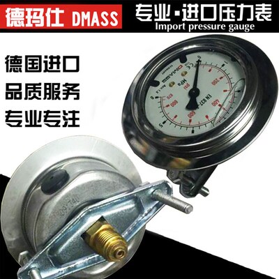 德国进口德玛仕轴向带边压力表 DMASS测压表挖掘机耐震液压测试仪