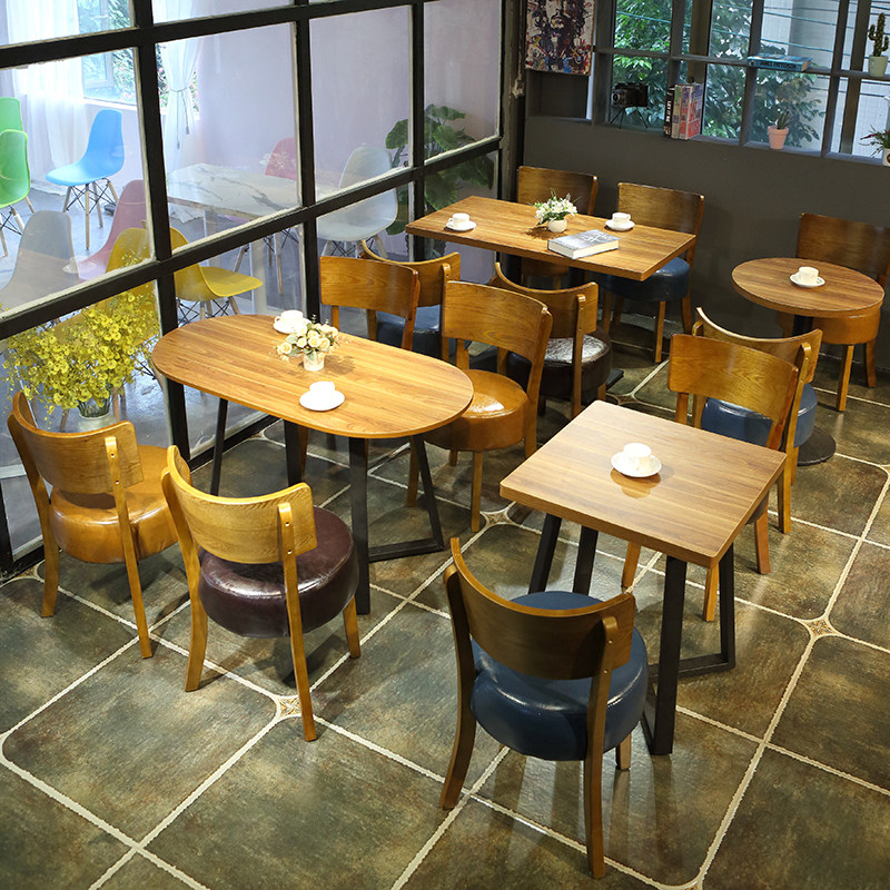 奶茶店桌子实木圆椅餐饮小吃饮品蛋糕店一桌两椅音乐餐厅酒吧桌椅,机械设备,矿山专用设备,淘宝优惠券,粉丝福利购,淘宝优惠卷