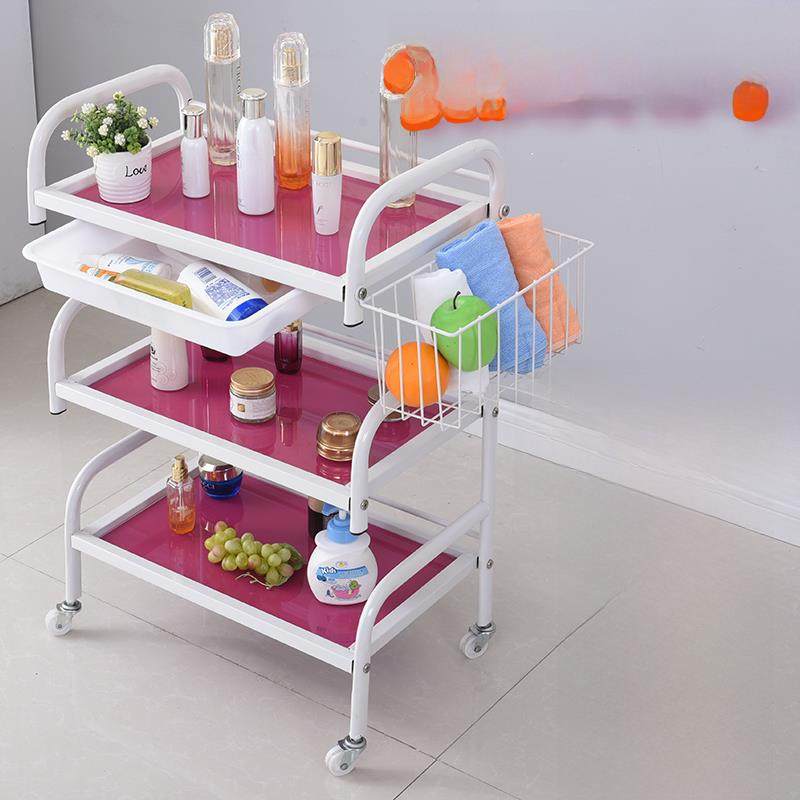 包邮三层欧式美容小推车粉色美甲火罐理疗发廊工具车置物架纹绣架,3C数码配件,USB多功能数码宝,淘宝优惠券,粉丝福利购,淘宝优惠卷