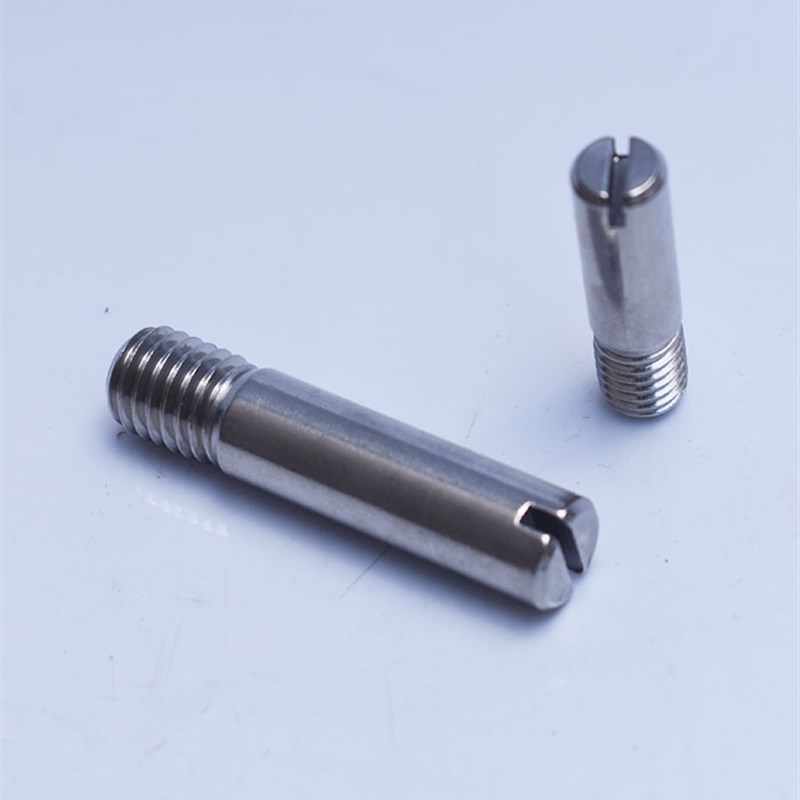 304不锈钢GB831一字开槽无头台阶/轴位螺纹销钉螺钉M2/3/4/5/6/10