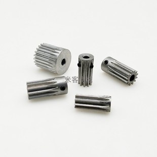 凸台碳钢0.5模10齿圆柱直齿轮金属淬火热处理 0.5m10T正齿轮K