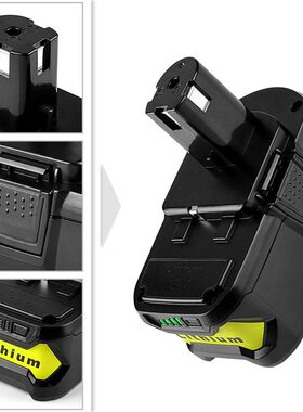 电池18v/ryobi利优比p锂108电动工具适用良明充电器替代电钻103于