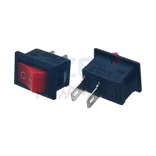 KCD11-红色二脚2脚2档小船型开关饮水机电子秤电源按钮船形翘板6A