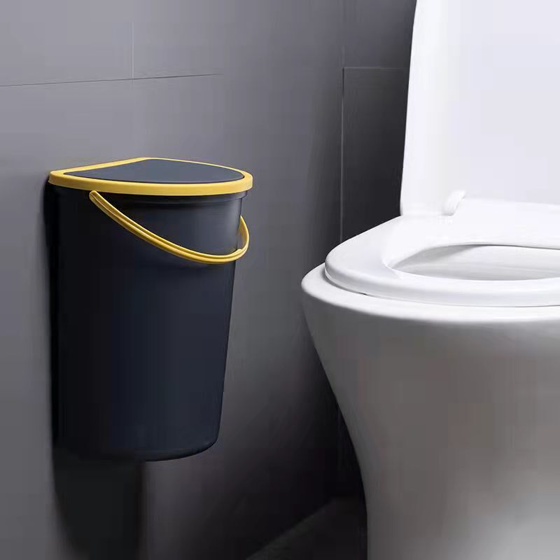 卫生间垃圾桶免打孔挂壁式家用大号加厚厨房橱柜门弹盖防臭垃圾桶