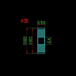 70t圆柱直齿轮传动玩具电机模型0.6m A铜0.6模10t