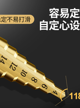 德国卡浦宝塔钻头金属扩孔打孔不锈钢开孔器钢铁锥形超硬万多功能