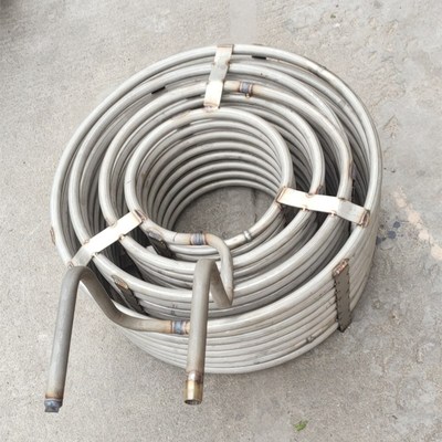 循环过滤盘管冷却水管蒸发器304 316L不锈钢Q换热管钛管水箱散热