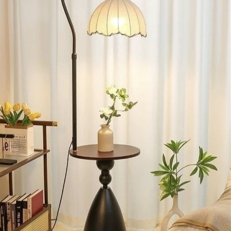 网红古董架子圆桌落地灯客厅卧B室床头柜装饰灯酒店茶几氛围灯