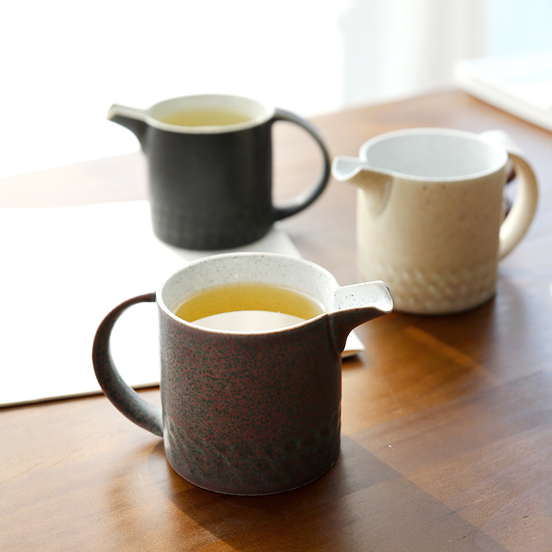 创意家用办公室茶杯手工粗陶公道杯功夫M茶匀杯日式禅风陶瓷杯