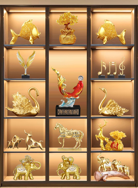 家居客厅酒柜装饰品摆件餐边柜子办公室桌面书O房书柜高端大气组