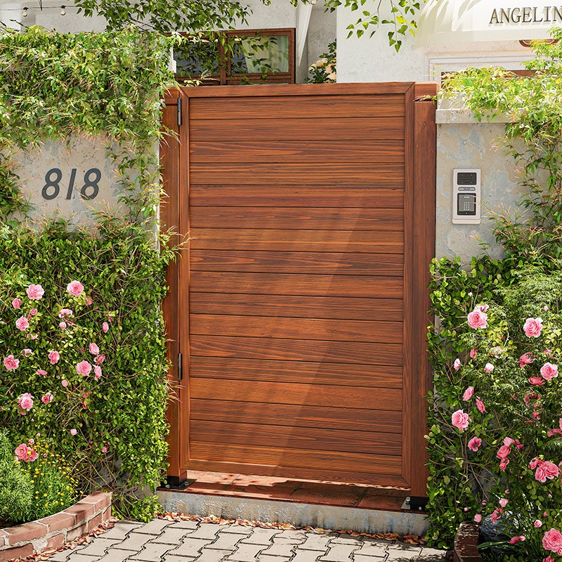 入户防腐木栅栏门户外木门护栏庭院D门花园围栏门小院子木质篱笆
