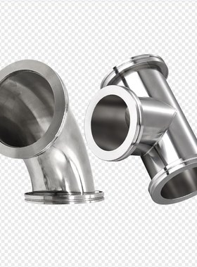 快装三通四通快装弯头 ISO63   ISO80  ISO100 真空三通真空弯头