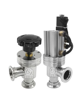 雷杨 真空阀门 手动/气动挡板阀 304不锈钢角阀GD/GDQ-KF16 25 40