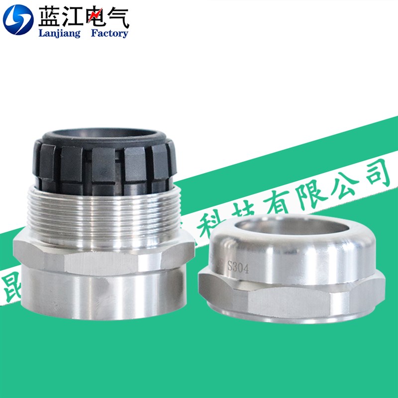 蓝江 内丝不锈钢电缆密封防水接头IP68公制英制内牙葛兰4分内螺纹