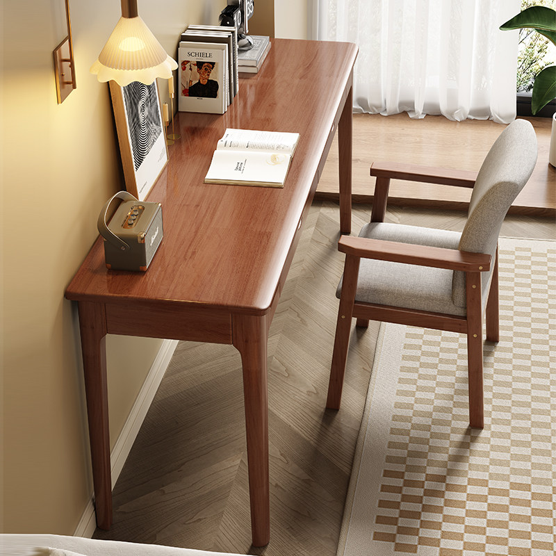 实木小户型书桌40/45cm宽窄桌子家用简易电脑桌学生书桌办公桌