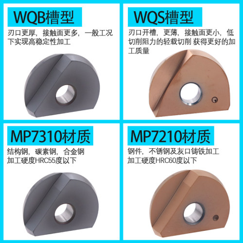 戴杰通用数控铣BNM球头半圆刀片R6/R8/R10/R12.5/R15精加工球刀片