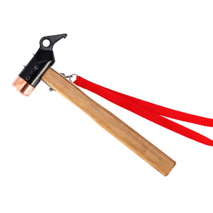 户外野营露营锤铸钢黄铜锤帐篷地钉铁锤子救生工具拔钉器防爆榔头